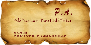 Pásztor Apollónia névjegykártya